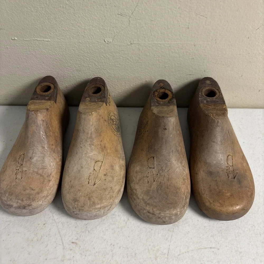 WOODEN SHOE FORMS Child's Size 4 1/2D Morton Last Co‎ Cincinnati 1954 2 Pair (4)